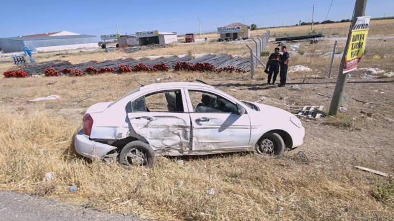 Aksaray'da kaza! Otomobil şarampole düştü: 4 yaralı