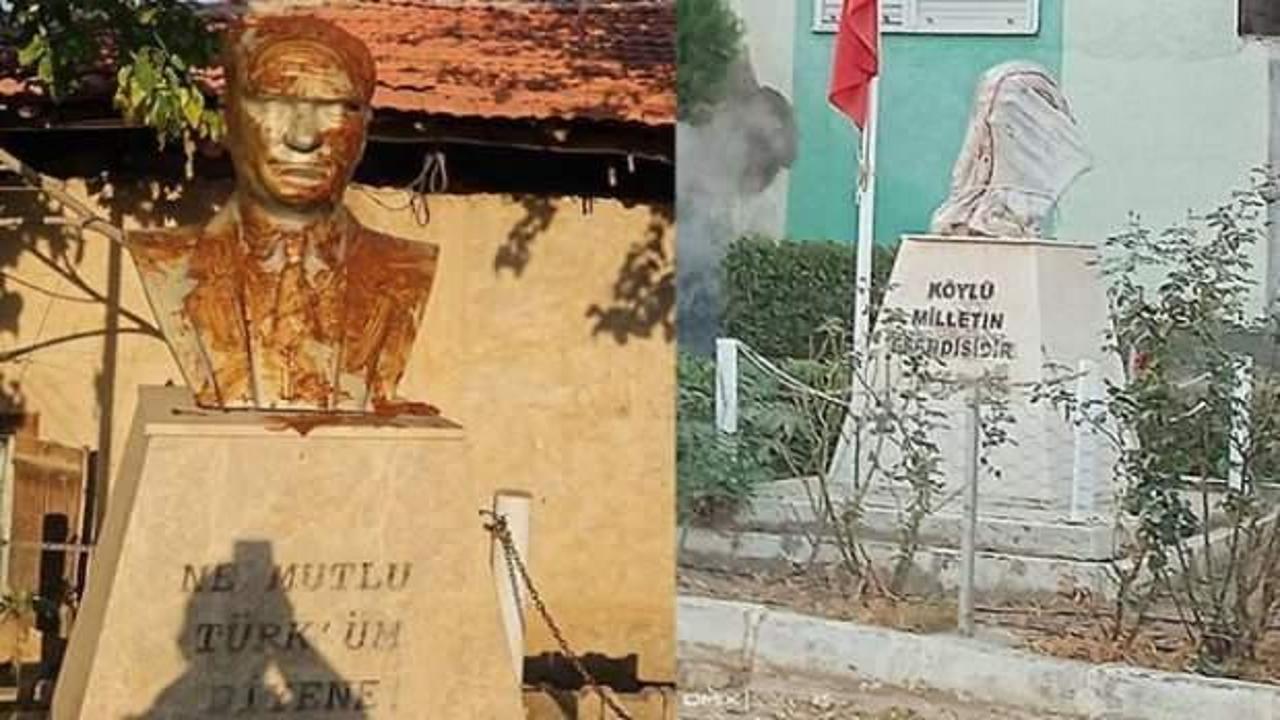 Atatürk büstlerine saldıran kişi tutuklandı