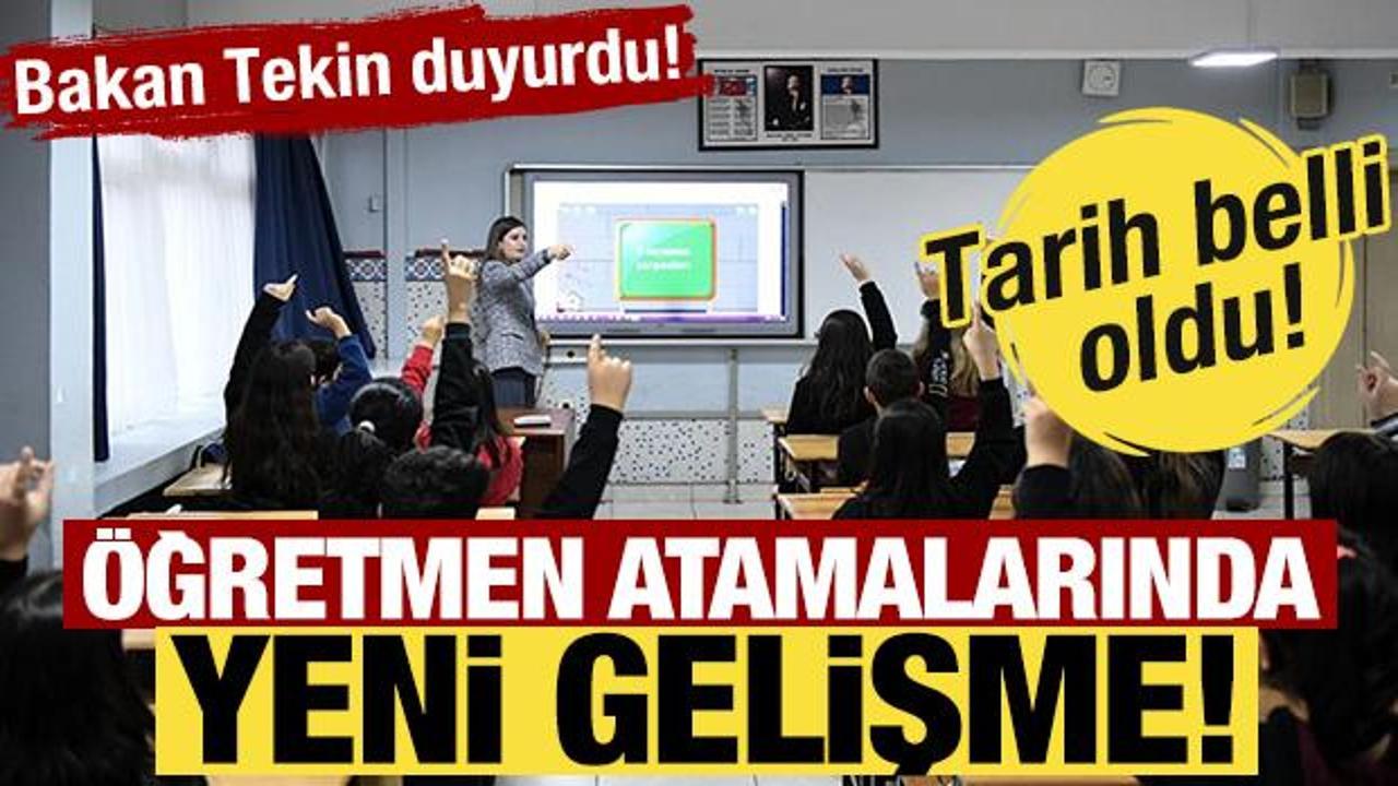Bakan Tekin duyurdu! MEB'den Öğretmenlere müjde