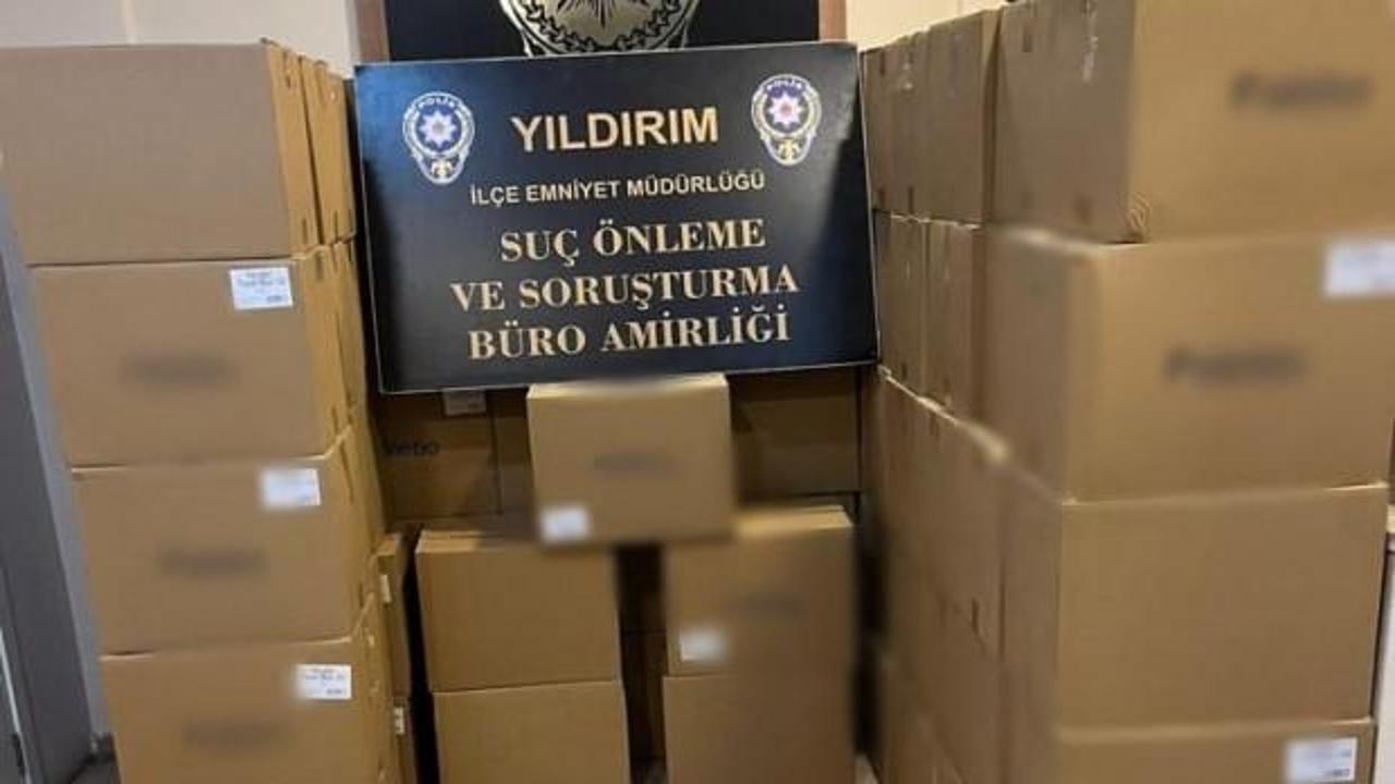 Bursa'da 460 kilo kaçak tütün ile 310 bin makaron ele geçirildi; 2 gözaltı