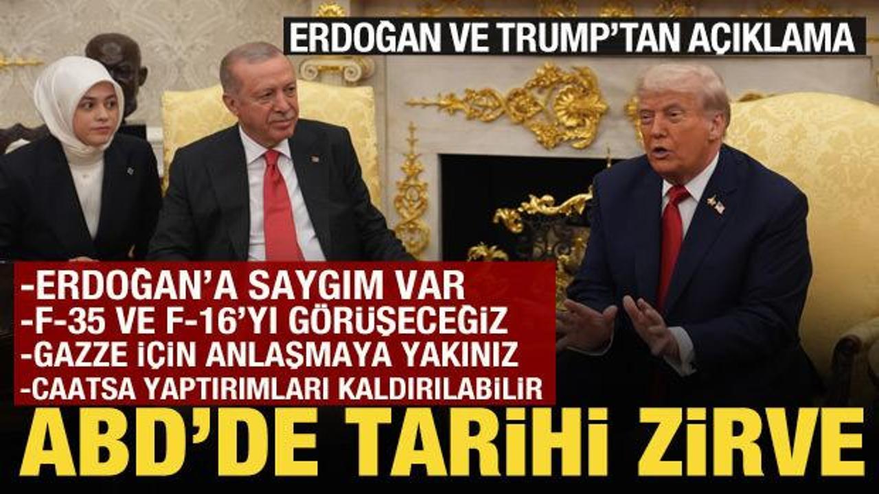 Dünyanın gözü bu zirvede! Erdoğan-Trump Beyaz Saray'da bir araya geldi