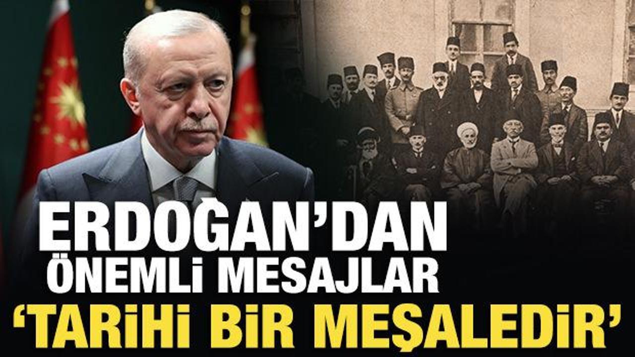 Erdoğan'dan son dakika Sivas Kongresi mesajı!