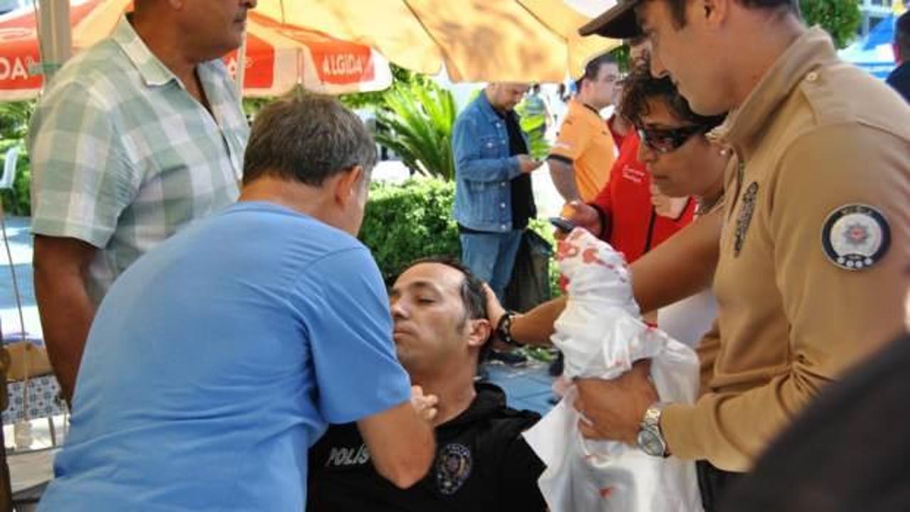 Fethiye'de köpek, polise saldırdı