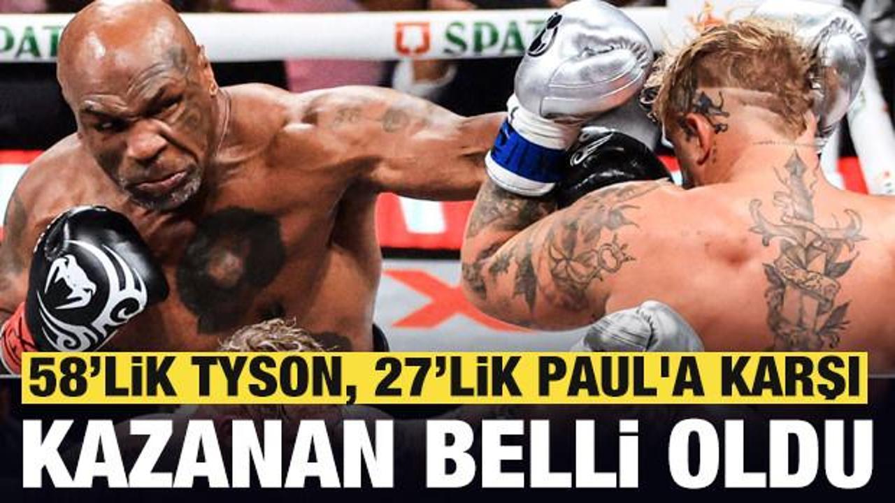 Mike Tyson ve Jake Paul boks maçını kazanan belli oldu